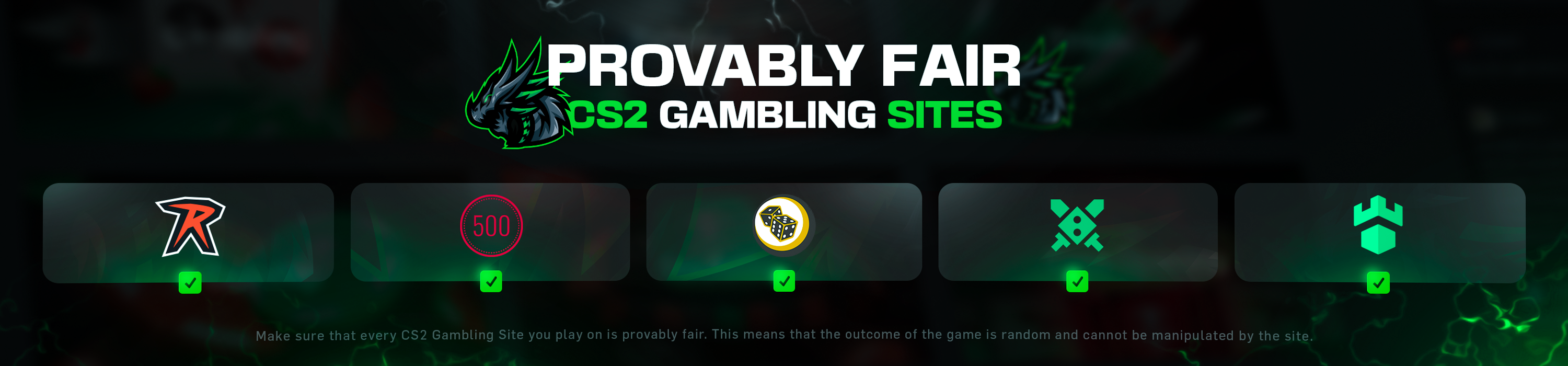 Provably Fair CS2 Gambling Sites
